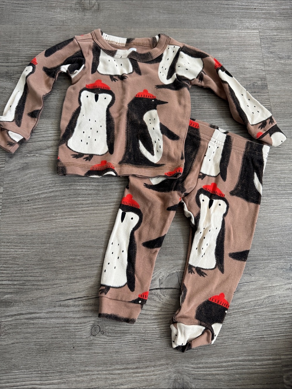 Tea Collection Baby Penguin Print Pajama Set